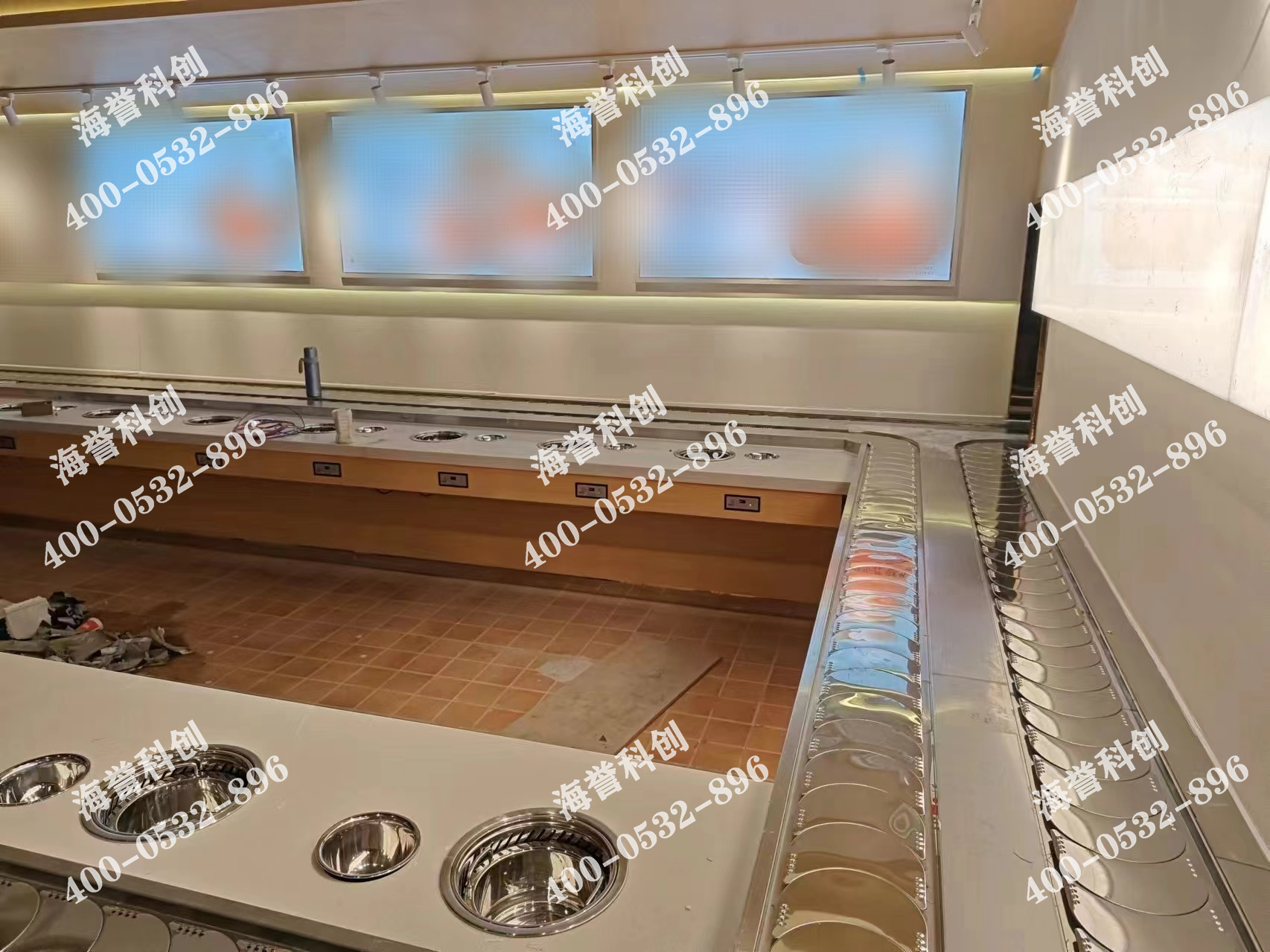 海譽(yù)科創(chuàng)山西單涮無煙小火鍋設(shè)備安裝完成