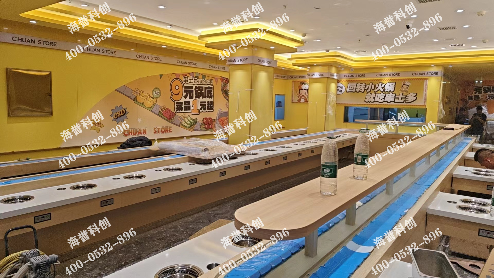 海譽(yù)科創(chuàng)陜西單涮無煙小火鍋設(shè)備安裝完成