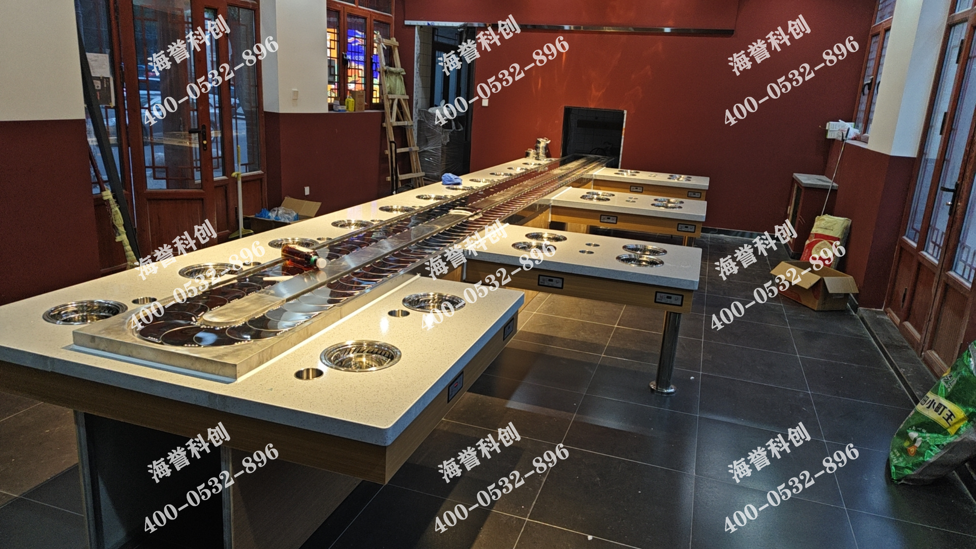 海譽(yù)科創(chuàng)山西單涮無煙小火鍋設(shè)備安裝完成
