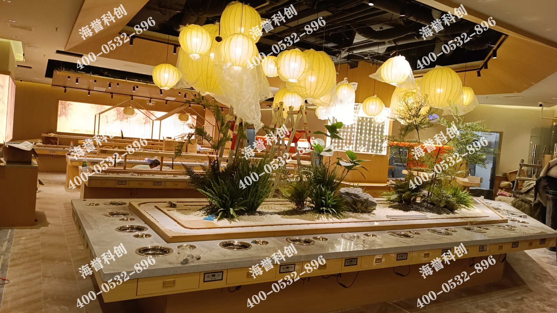 海譽(yù)科創(chuàng)山東單涮無煙小火鍋設(shè)備安裝完成