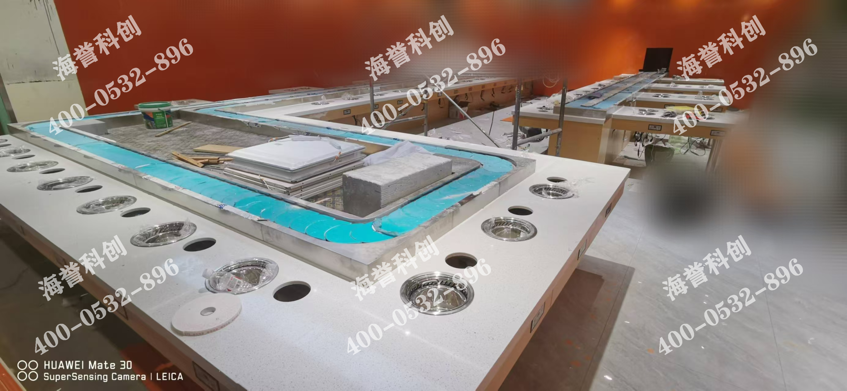 海譽(yù)科創(chuàng)河南單涮無煙小火鍋設(shè)備安裝完成