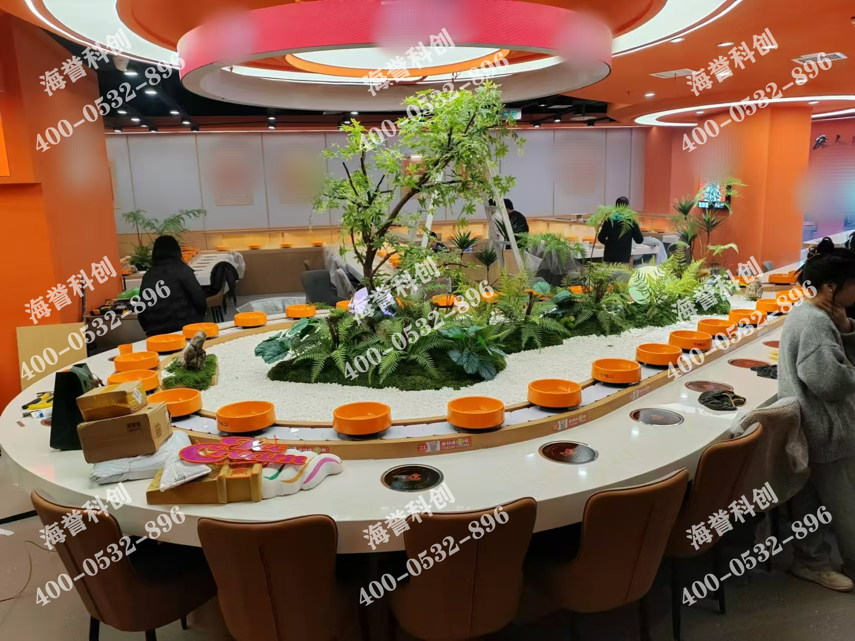 海譽(yù)科創(chuàng)合作伙伴單涮小火鍋設(shè)備配備加濕器安裝完成