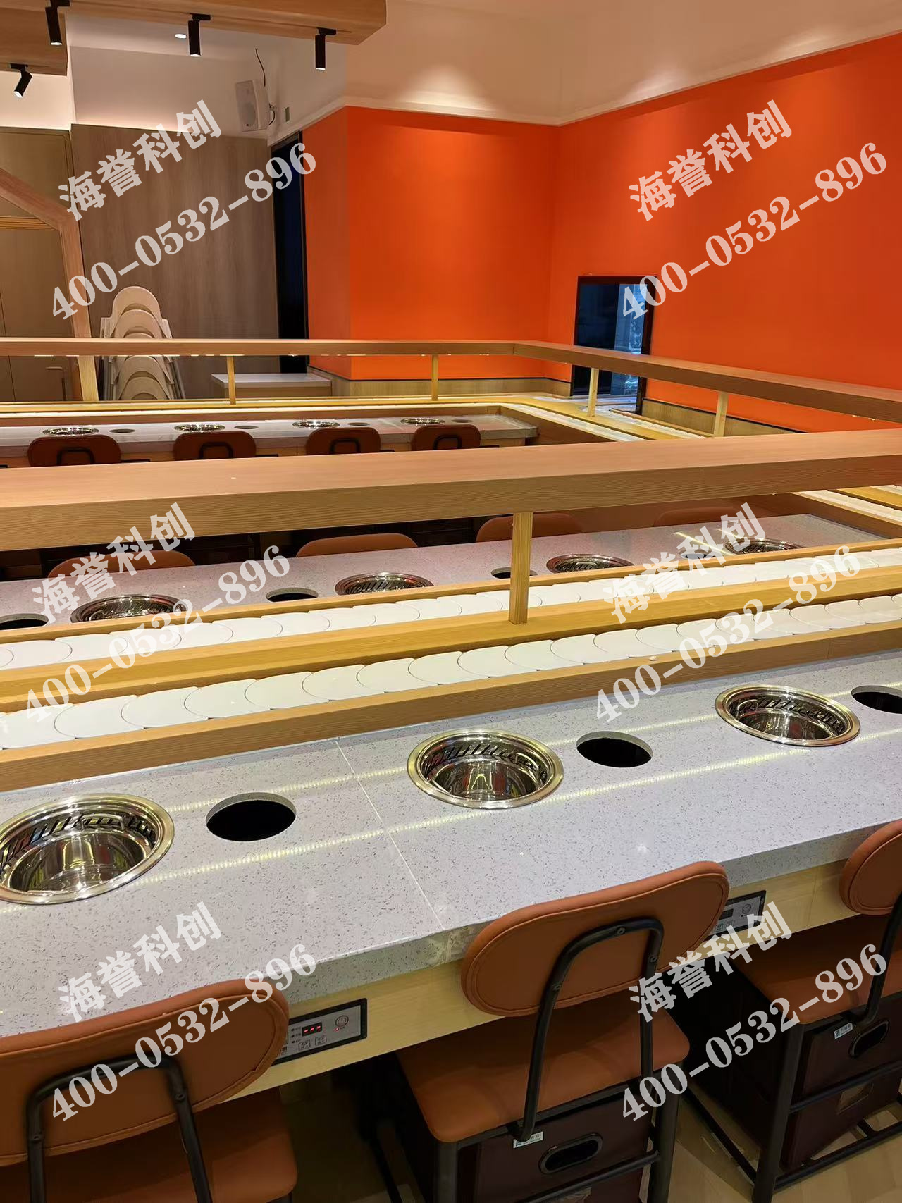 海譽(yù)科創(chuàng)U+L組合型單涮無煙小火鍋設(shè)備安裝完成 海譽(yù)科創(chuàng)U+L組合型單涮無煙小火鍋設(shè)備安裝完成