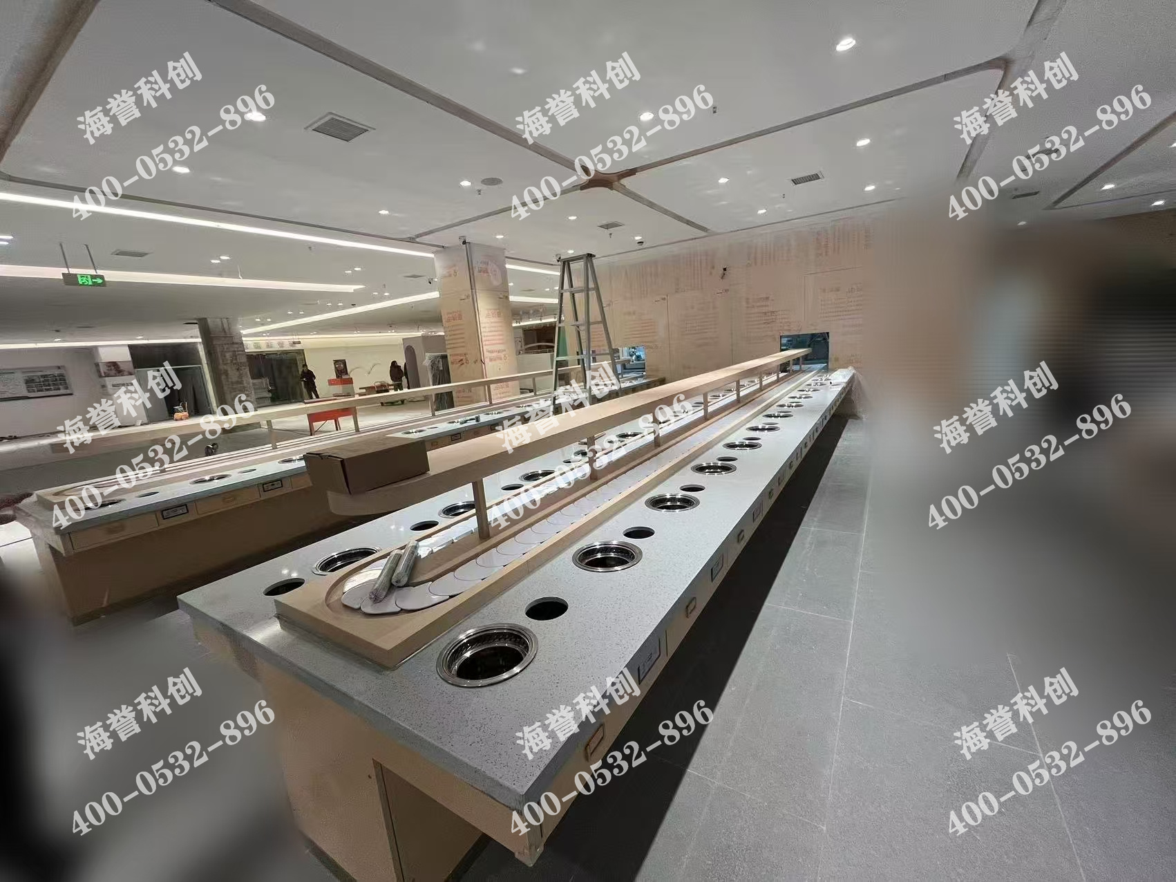 海譽(yù)科創(chuàng)U型單涮無煙小火鍋設(shè)備安裝完成 海譽(yù)科創(chuàng)U型單涮無煙小火鍋設(shè)備安裝完成